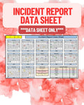 Incident Report- DATA SHEET ONLY-