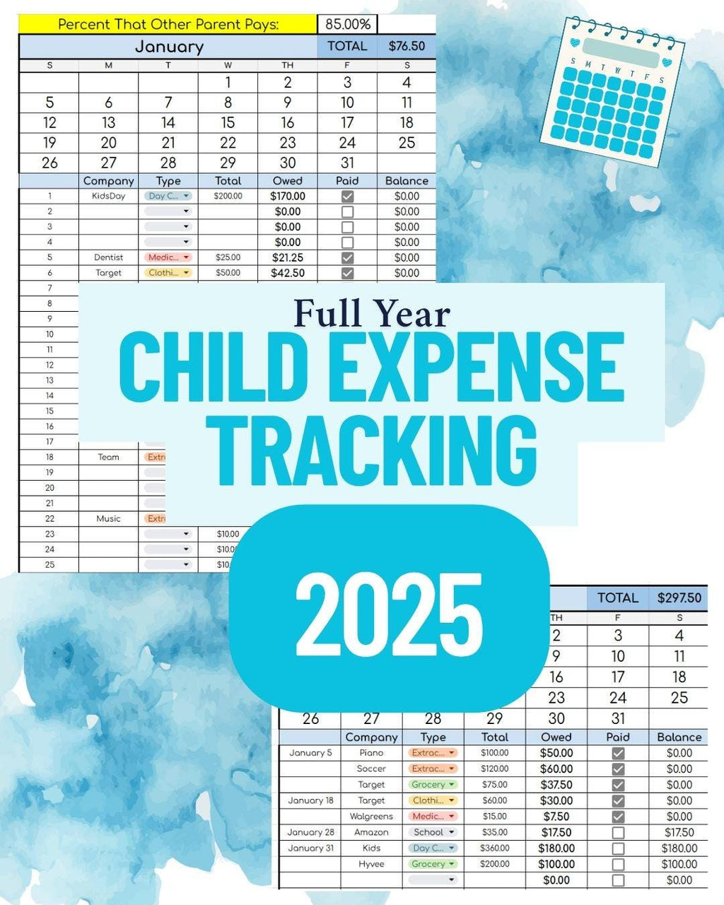 BYOB: Child Expenses Log 2025
