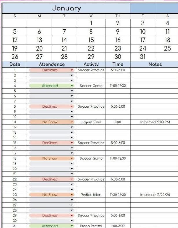 BYOB: Attendance Log 2024