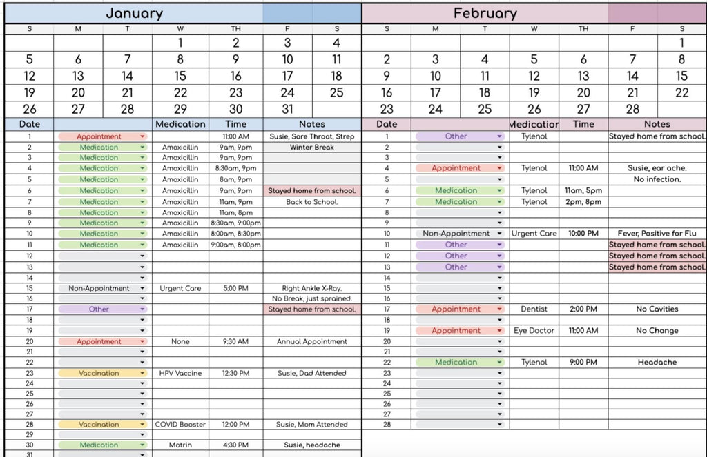 BYOB: Medical Log 2025
