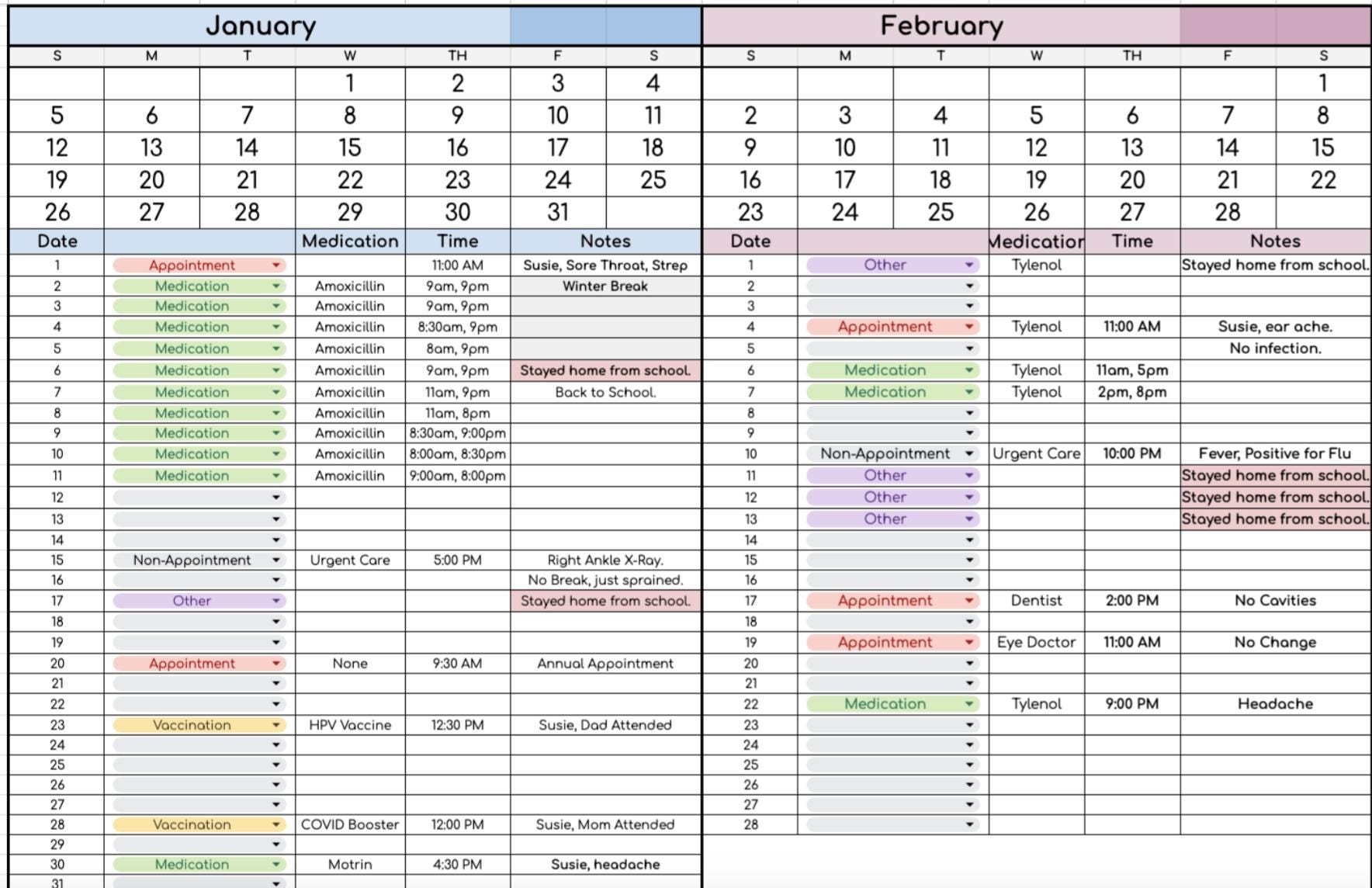 BYOB: Medical Log 2025