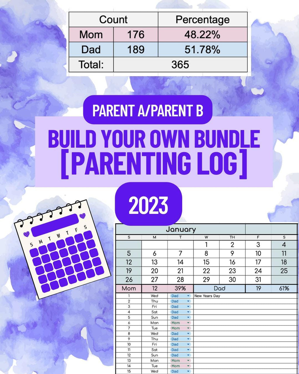 BYOB: Parenting Time Log 2023