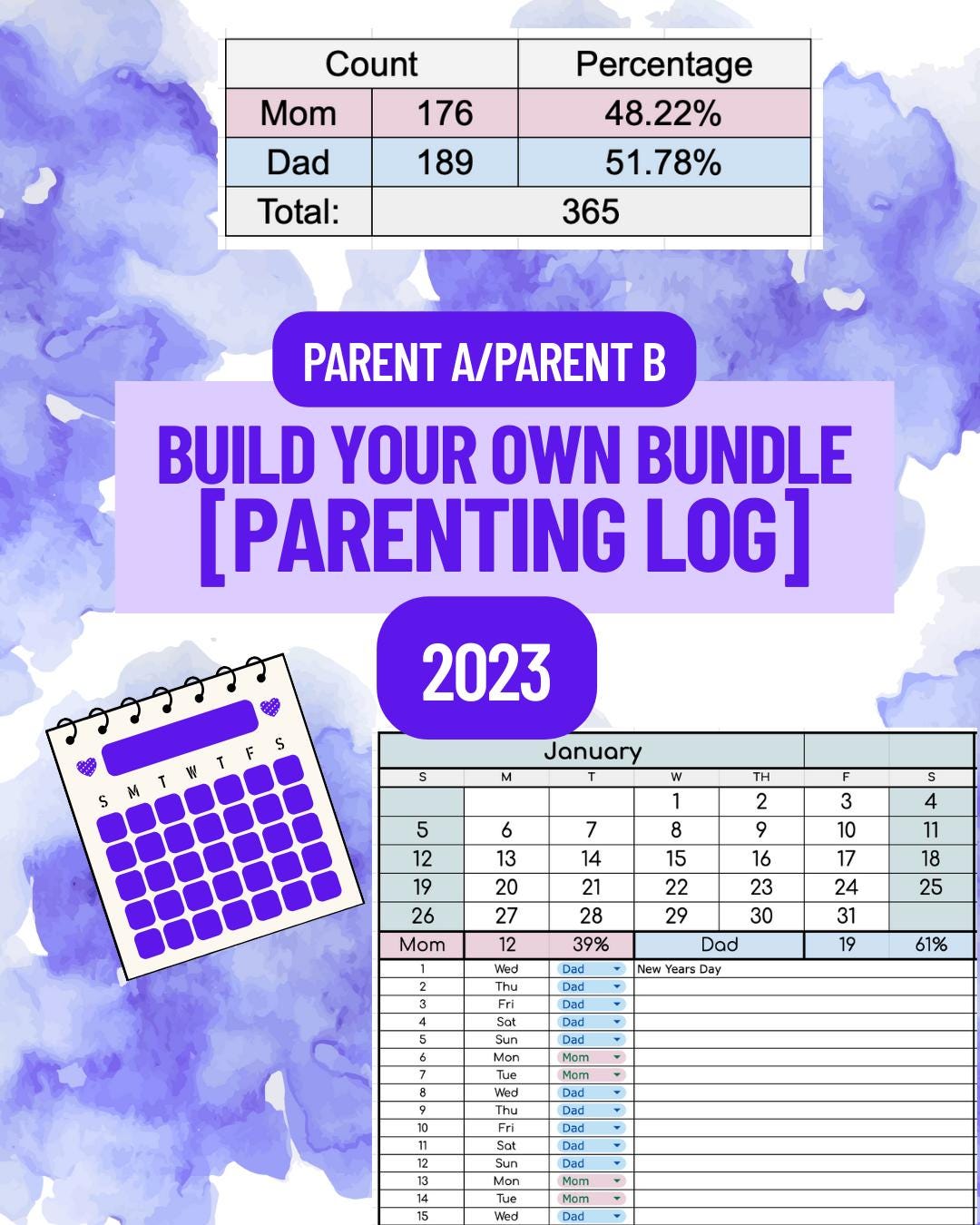 BYOB: Parenting Time Log 2023