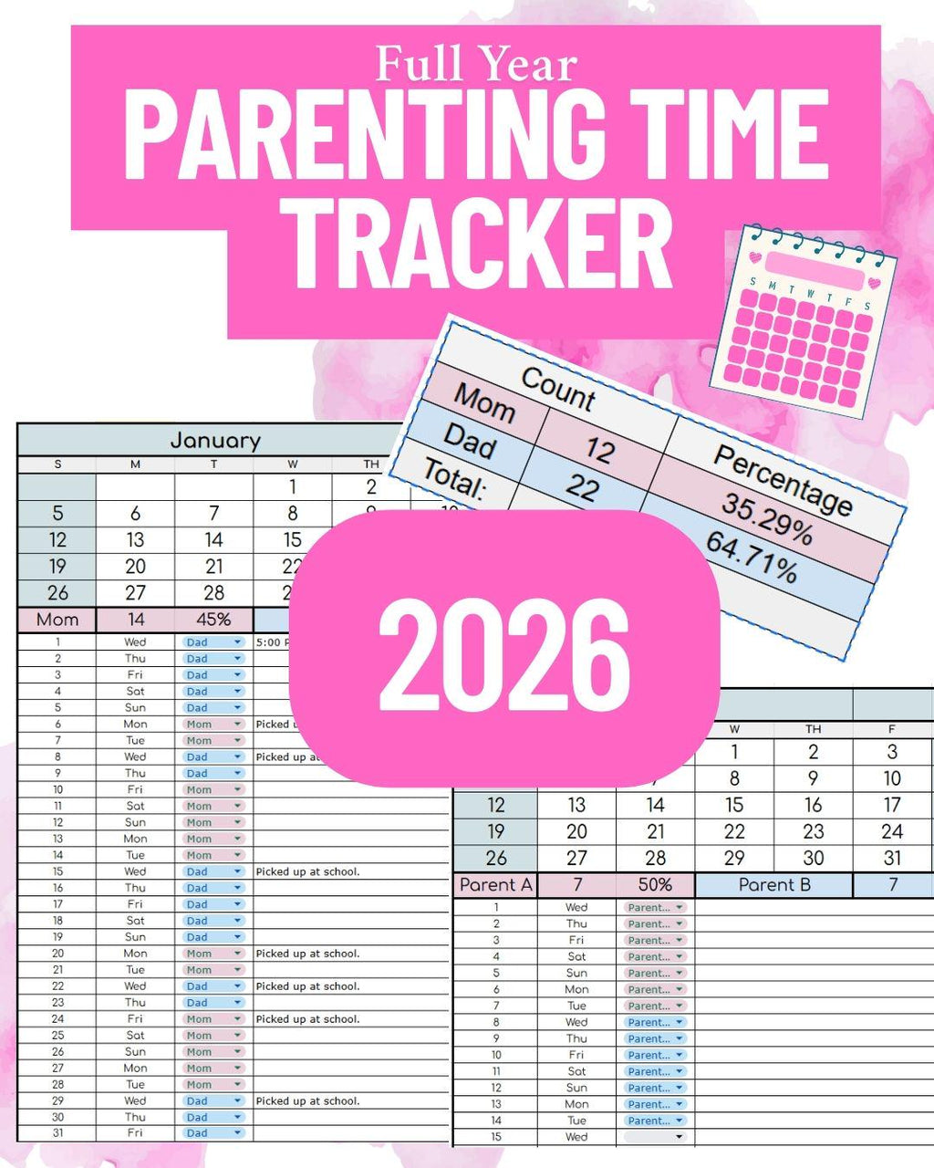 BYOB: Parenting Time Log 2026