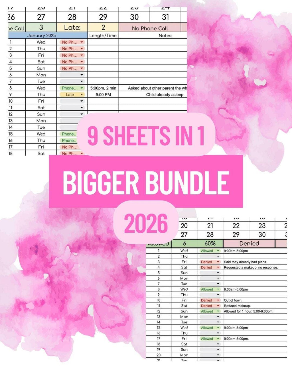 2026 Bigger Bundle (9 FULL SHEETS IN 1)