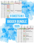 2025 Bigger Bundle 9 sheets in 1