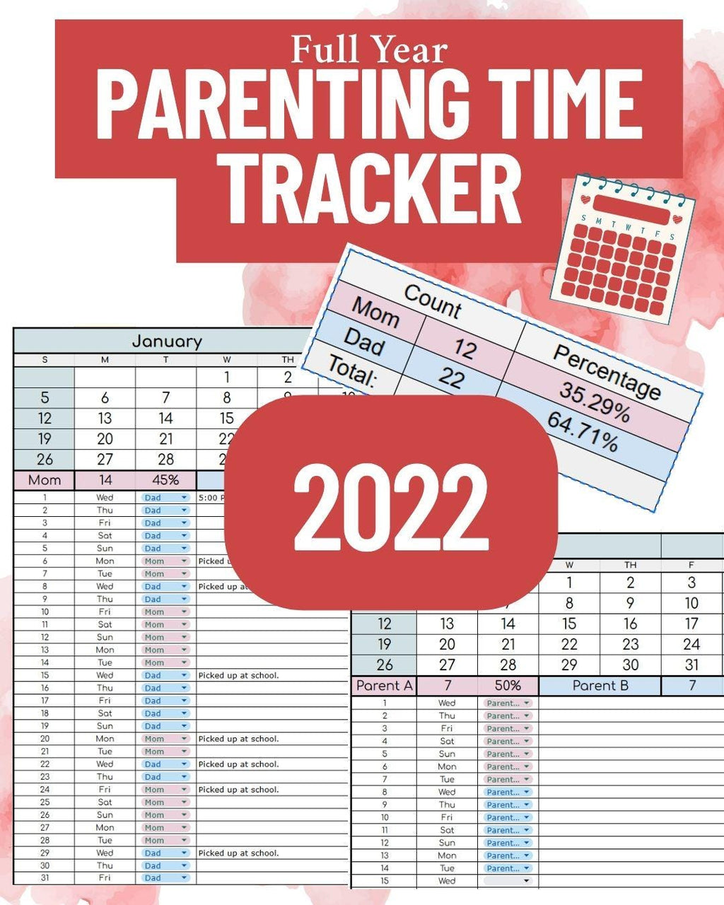 BYOB: Parenting Time Log 2022