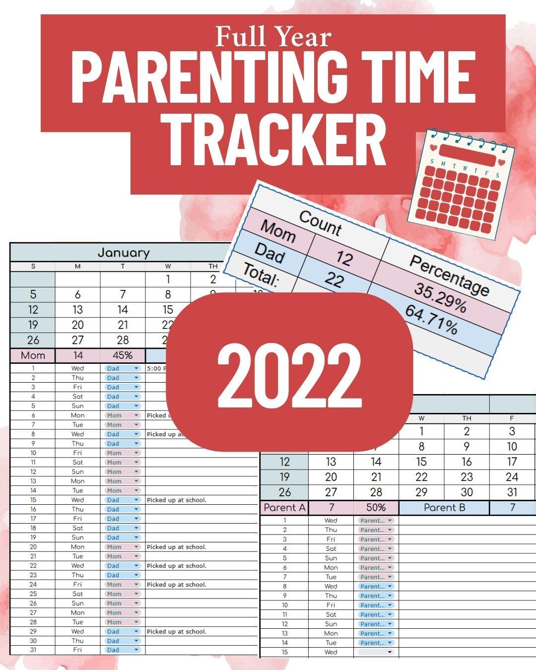 BYOB: Parenting Time Log 2022