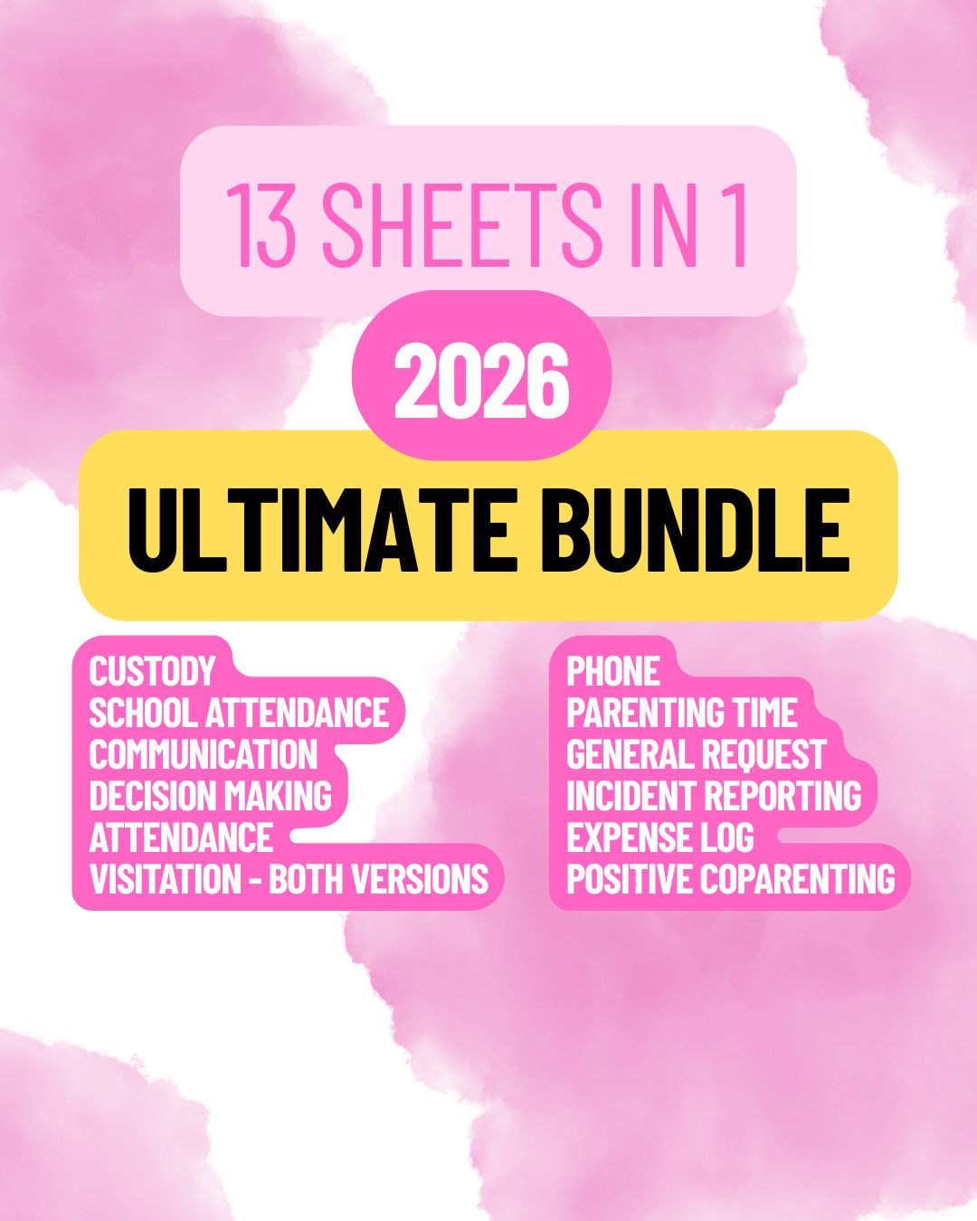 2026 ULTIMATE BUNDLE- 13 sheets in 1!