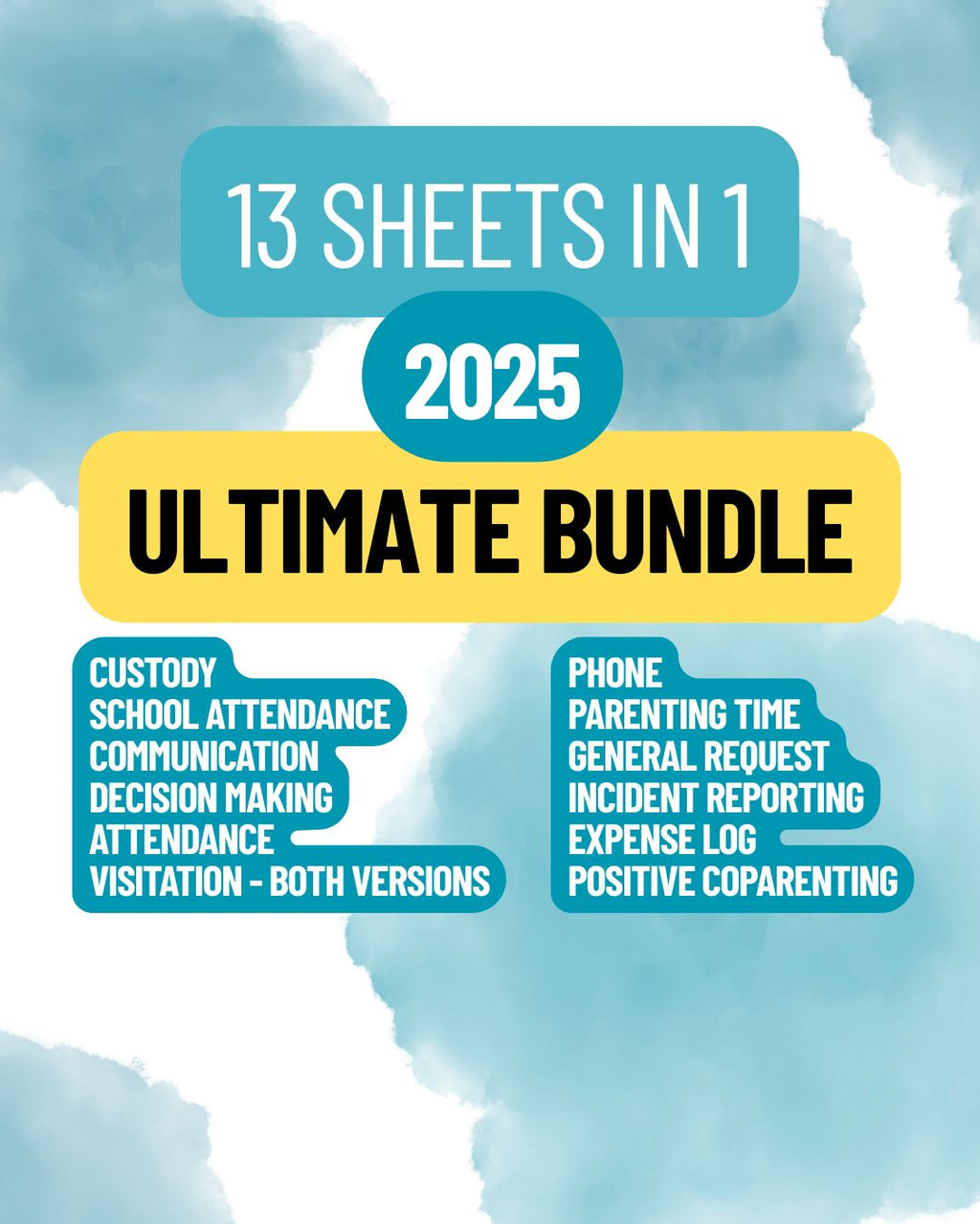 Ultimate 2025 Bundle- 13 Sheets in 1