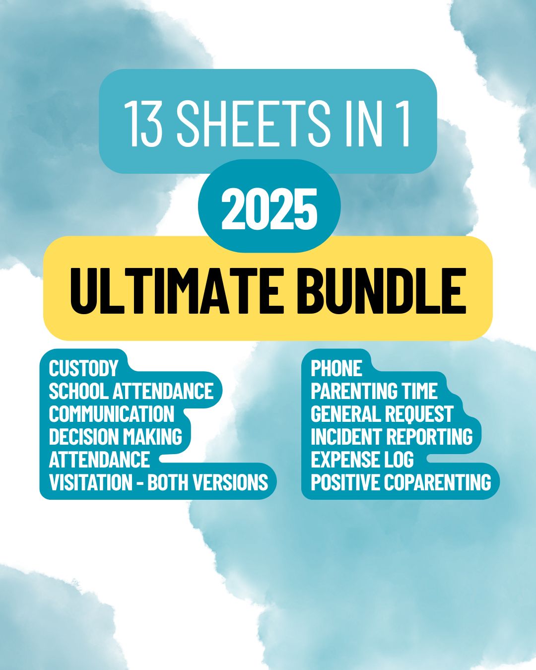 Ultimate 2025 Bundle- 13 Sheets in 1