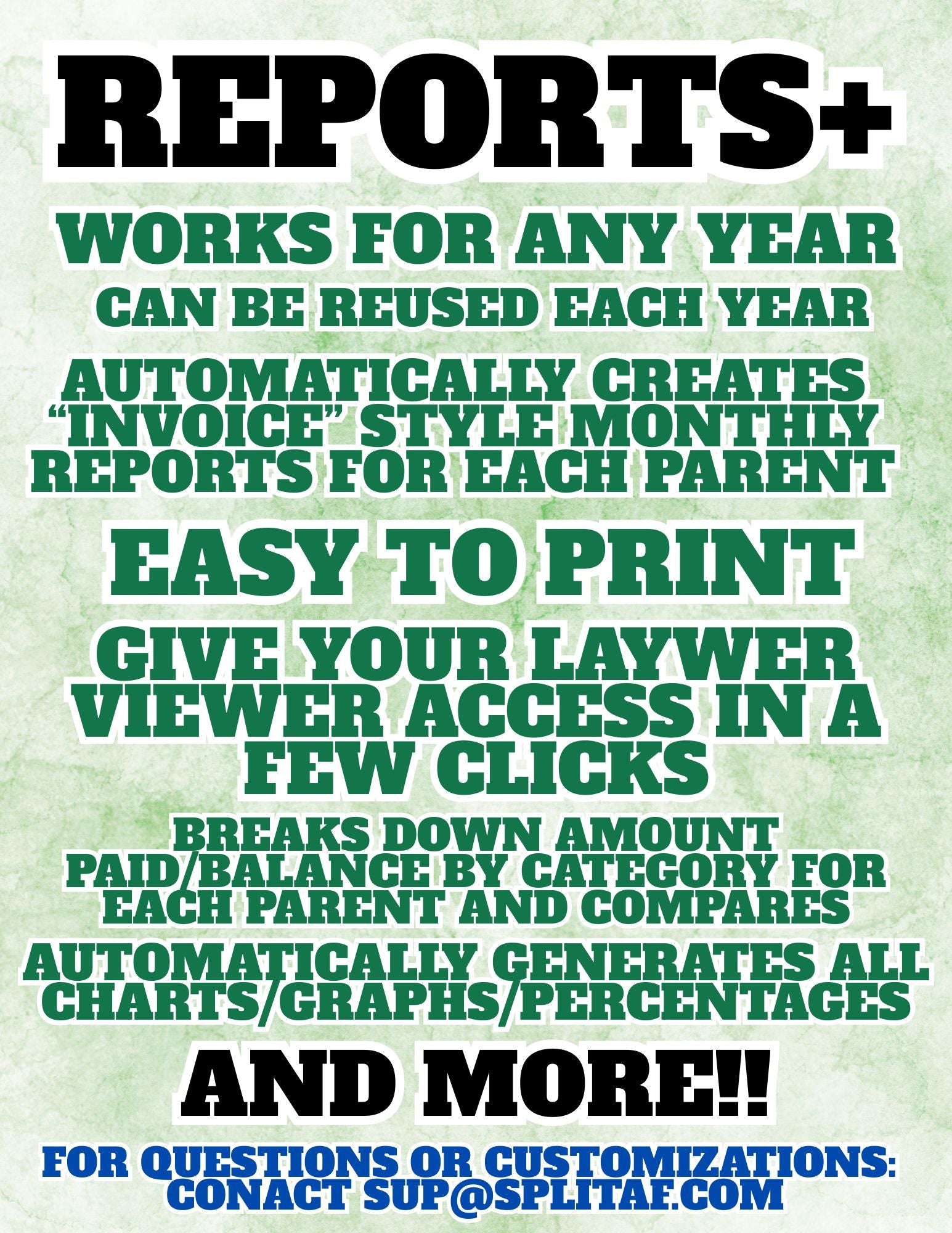 Child Expenses | REPORTS+ VERSION | Works for any year. | Automatically generates all reports.