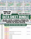 DATA SHEET BUNDLE! 7 most popular sheets included