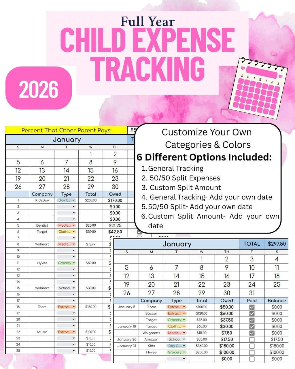 BYOB: Child Expenses Log 2026