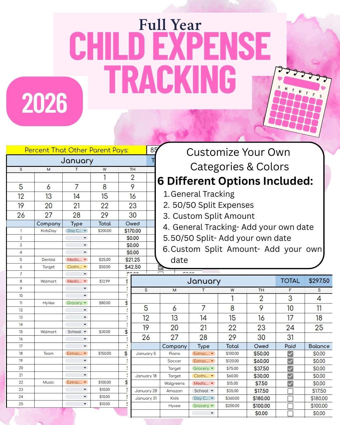 BYOB: Child Expenses Log 2026