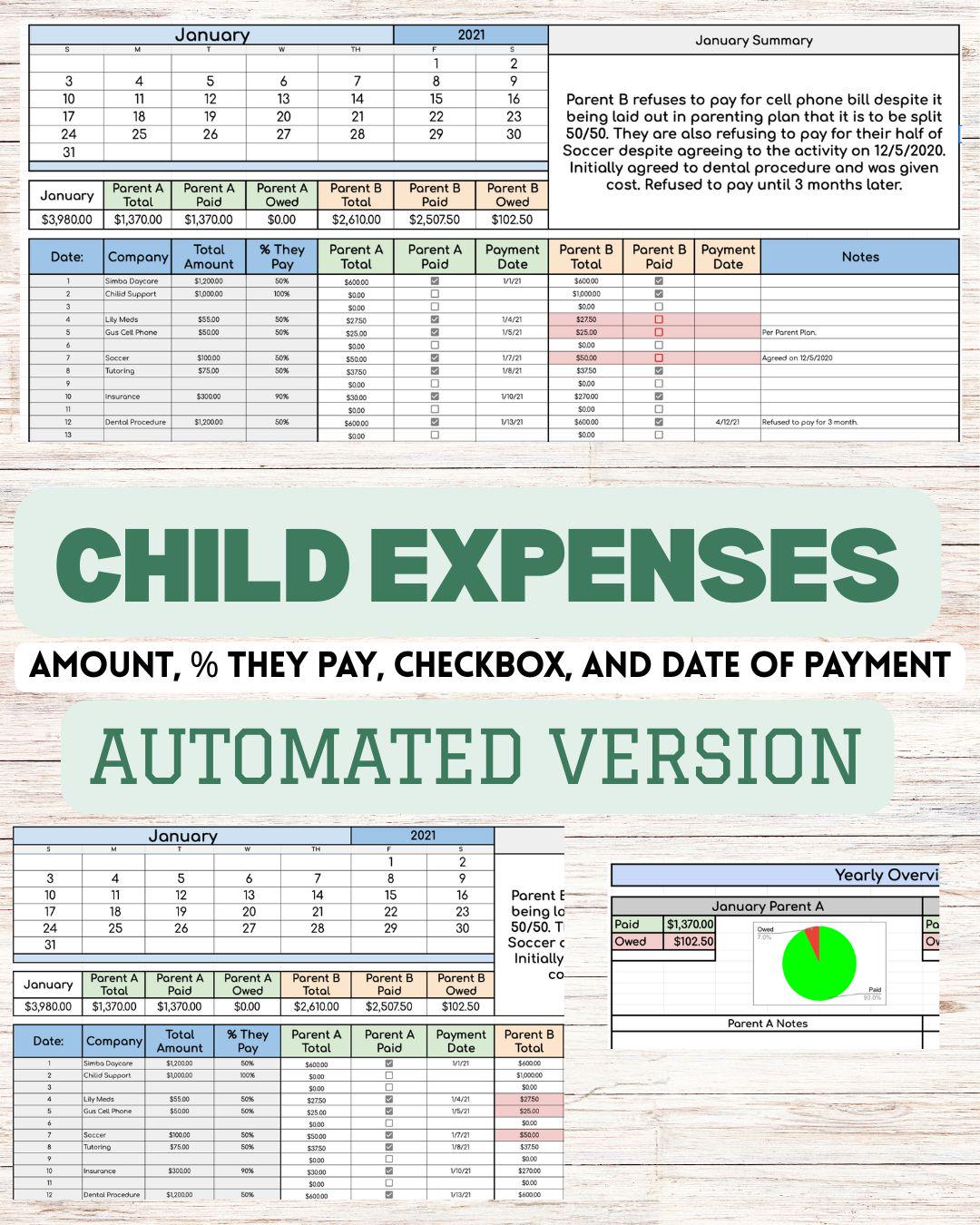 Automated Child Expenses