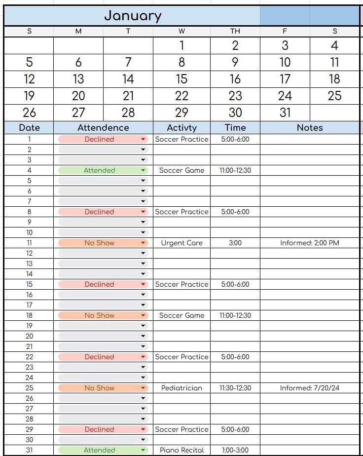 BYOB: Attendance Log 2025