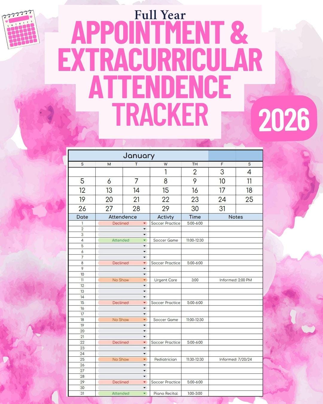 BYOB: Attendance Log 2026