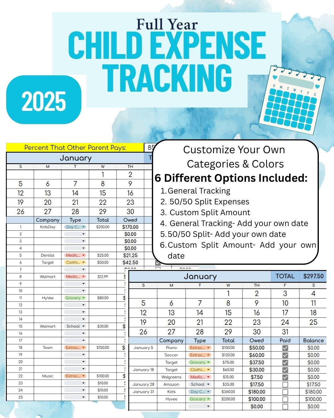 BYOB: Child Expenses Log 2025