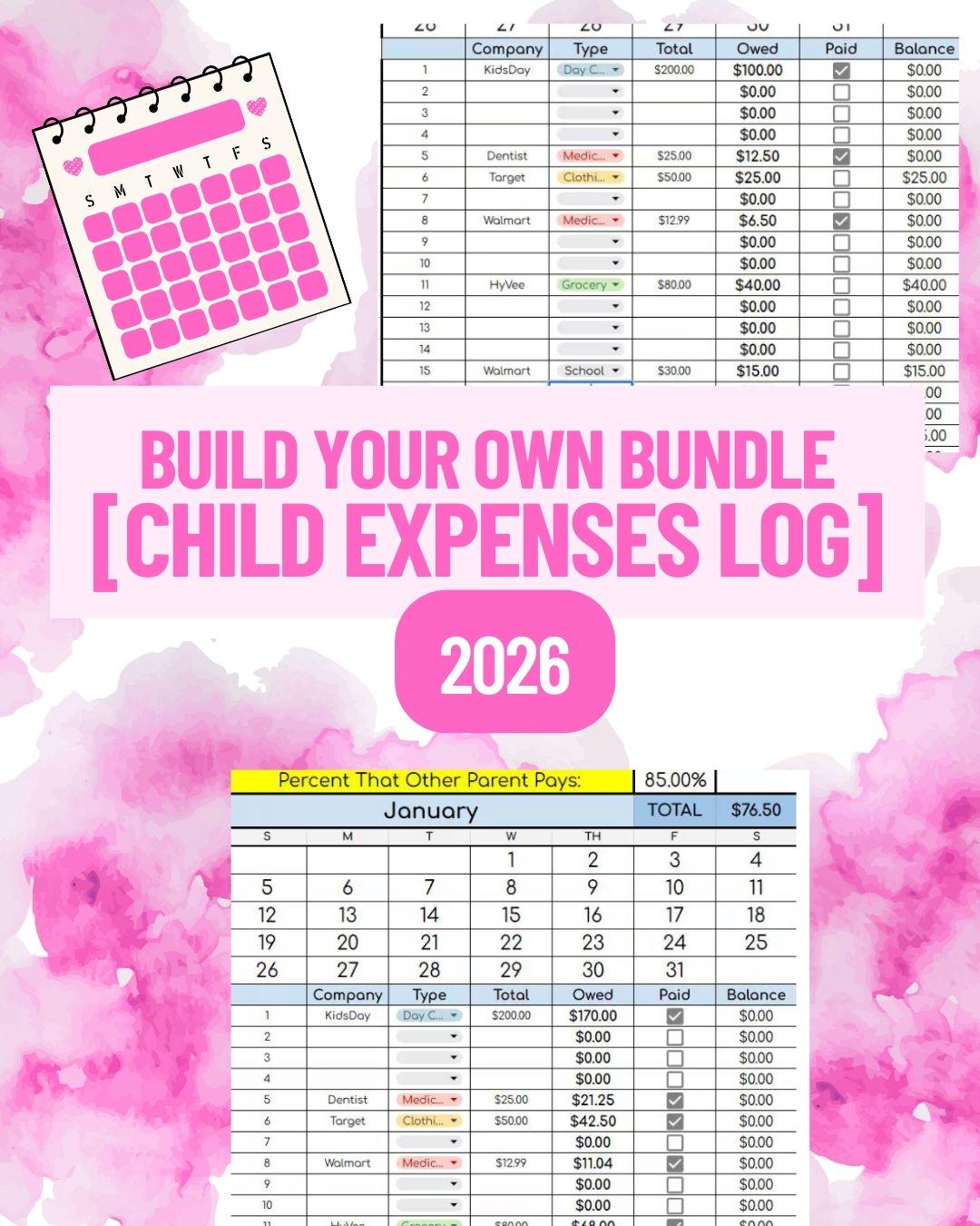 BYOB: Child Expenses Log 2026