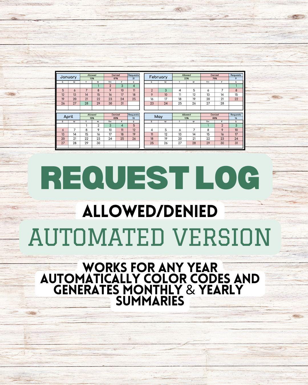 Coparenting Calendar: Auto-Color Coding, Monthly Summaries (Google Sheets Digital Download)